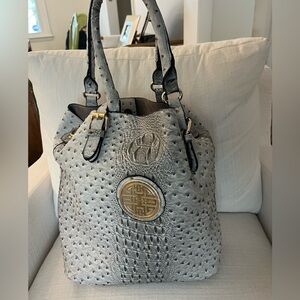 Oversized textured shoulder bag